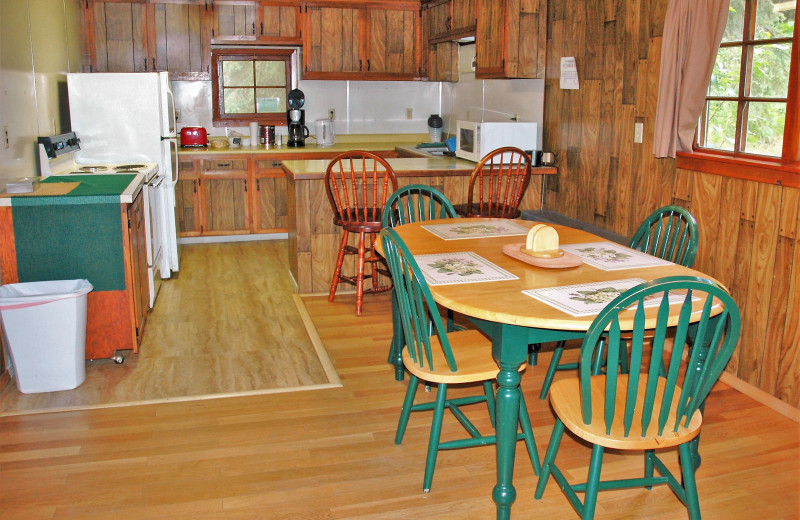 Guest kitchen at Gwin's Lodge & Kenai Peninsula Charter Booking Service.