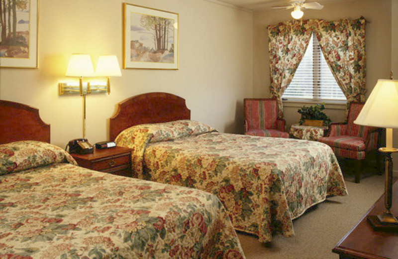 Guest double bedroom at The Mountain Inn.