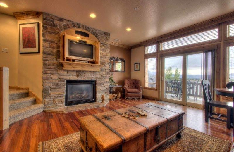 Rental living room at Lakeside Resort Properties.