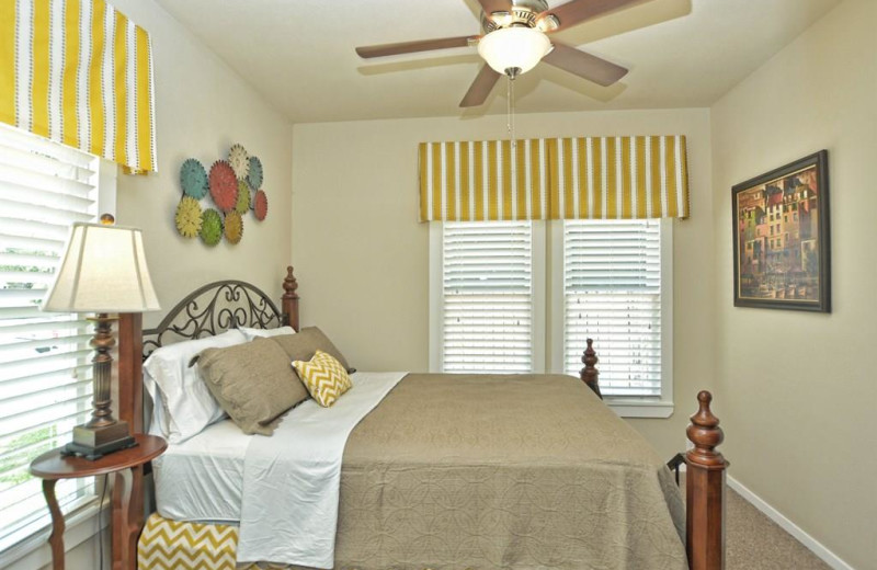 Rental bedroom at River City Resorts.