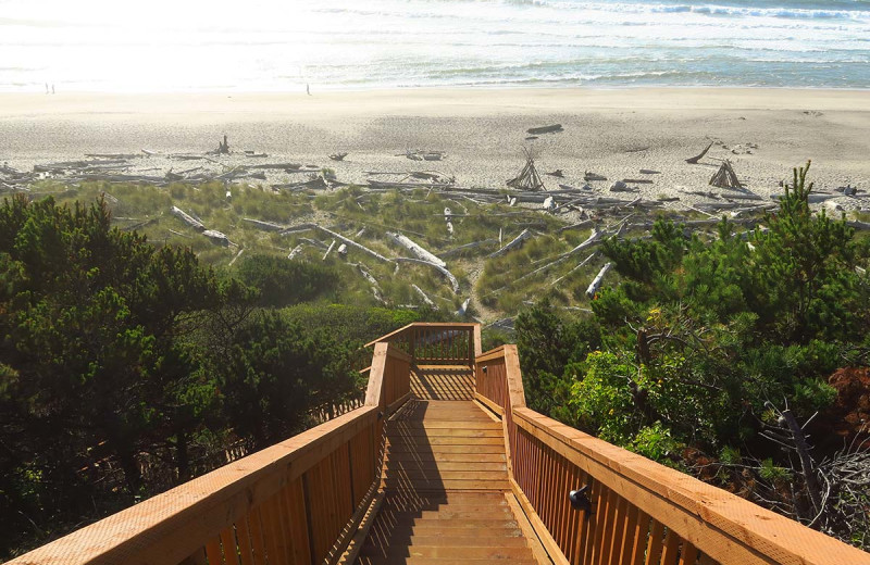 Beach access at Ocean Terrace Condominium.