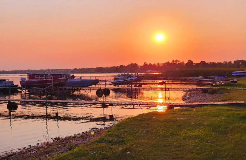 Sunset at South Turtle Lake Resort.