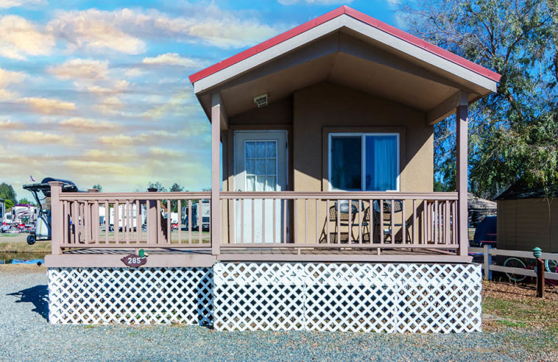 Guest cabin at Thousand Trails Wilderness Lakes.