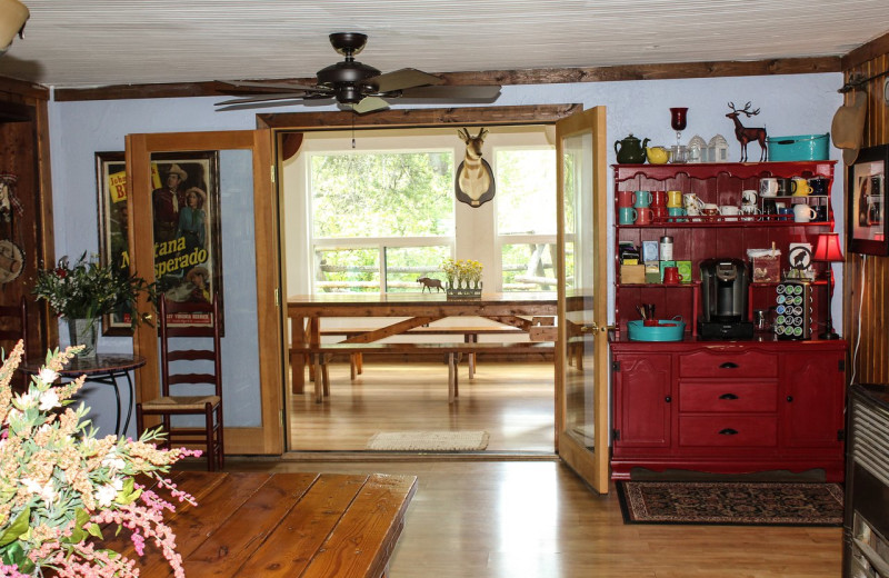 Dining room at Bear Creek Ranch.