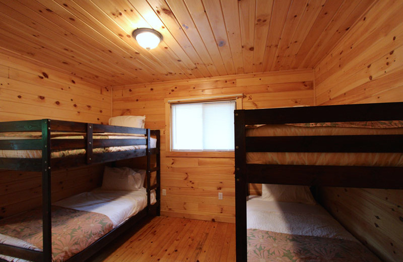 Cottage bunk beds at Nantahala Village.