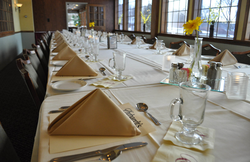 Private dining at Ehrhardt's Waterfront Resort.