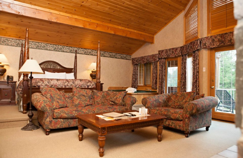 Cottage interior at The Couples Resort.