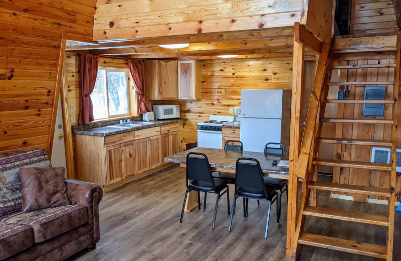 Cabin interior at Little Norway Resort.