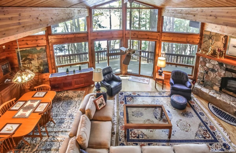 Rental living room at Hiller Vacation Homes.