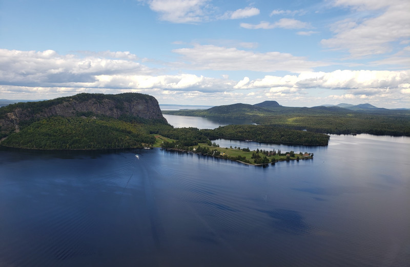 Aerial view of The Birches Resort.