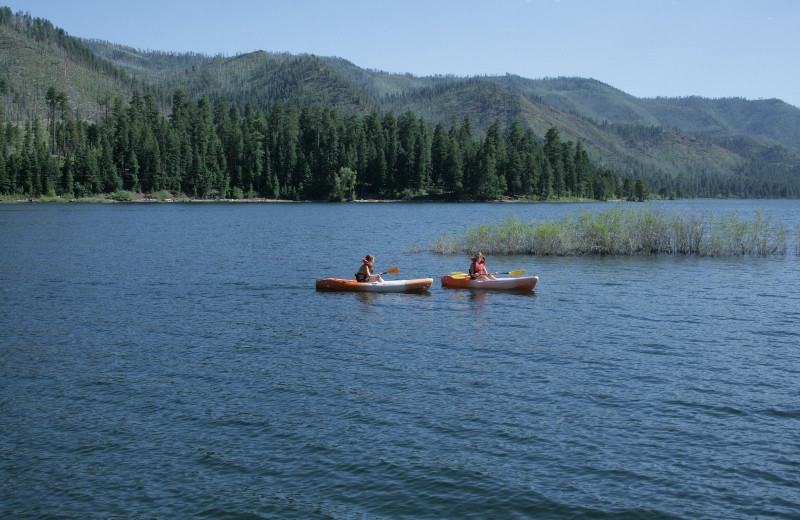 Kayaking at Elk Point Lodge.