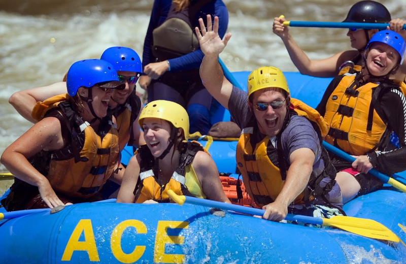 River rafting at The Cabins at Pine Haven.