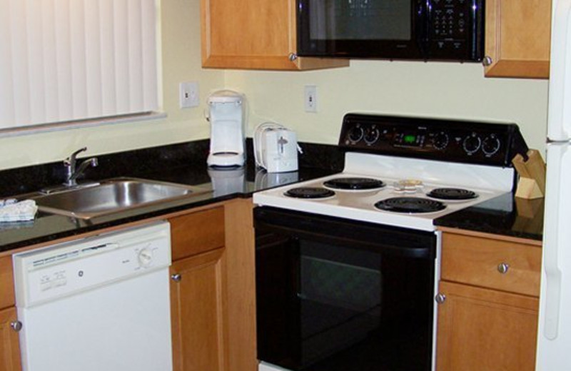 Unit kitchen at Vistas on the Gulf.