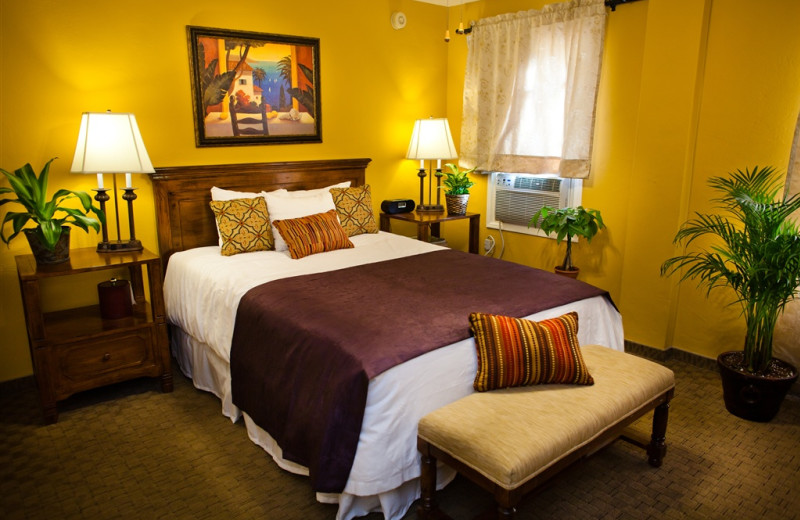 Guest bedroom at El Cordova Hotel.