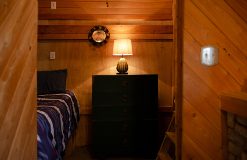 Cabin bedroom at Kel's Kove.