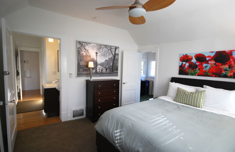 Guest bedroom at BCA Furnished Apartments.