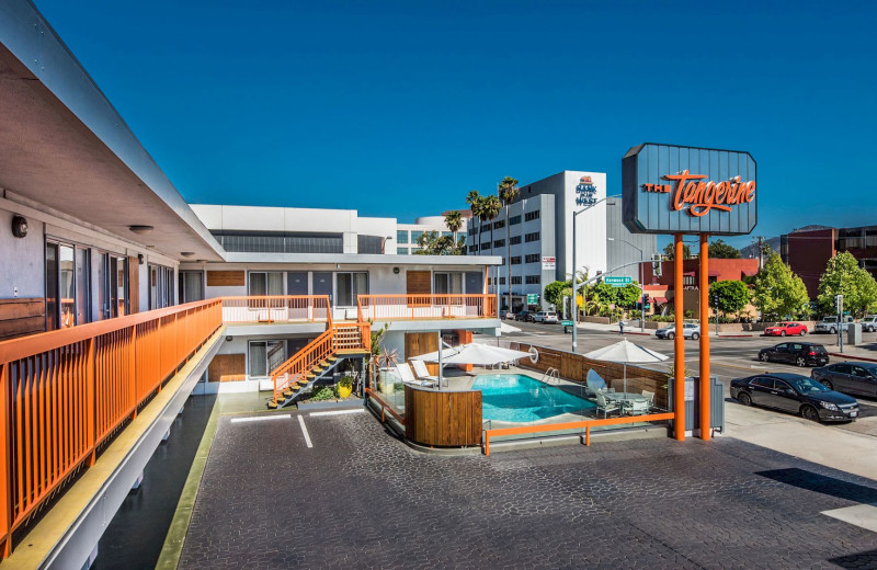 Exterior view of Tangerine Hotel.