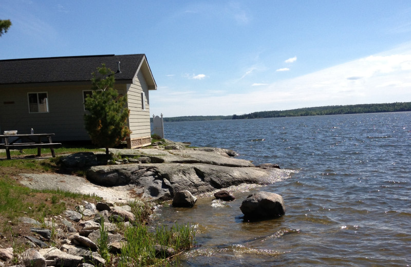 Cabin exterior at Ballard's Black Island.