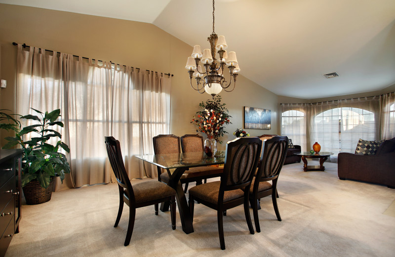 Rental dining room at Arizona Vacation Rentals.