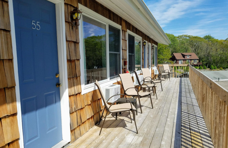 Guest balcony at The Smugglers Cove Inn.