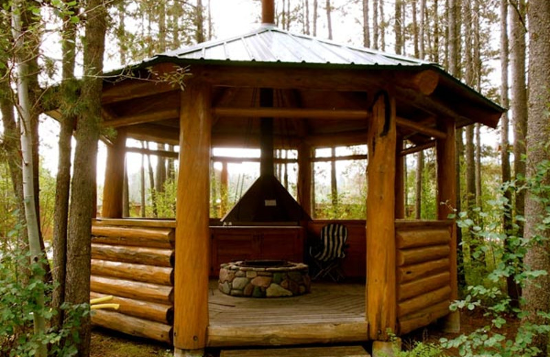 Gazebo at Silverwolf Log Chalet Resort.