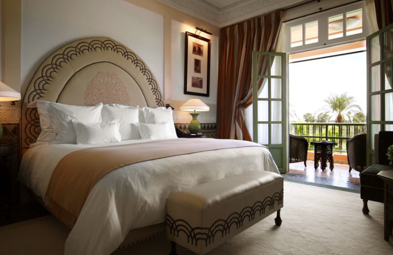 Guest room at La Mamounia.
