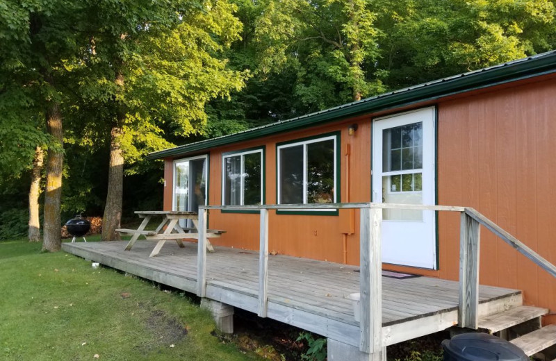 Cabin exterior at Northern Lights Resort.