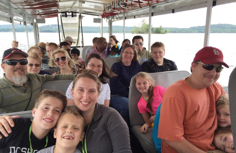 Family boating at Vacation Home in Branson.