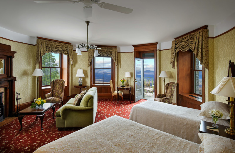 Guest room at Mohonk Mountain House.