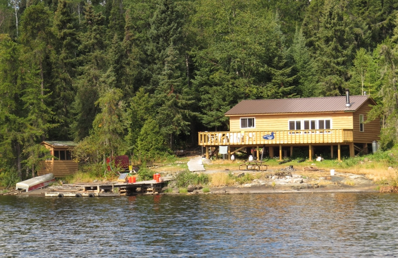 Cabin exterior at Clark's Resorts & Outposts.