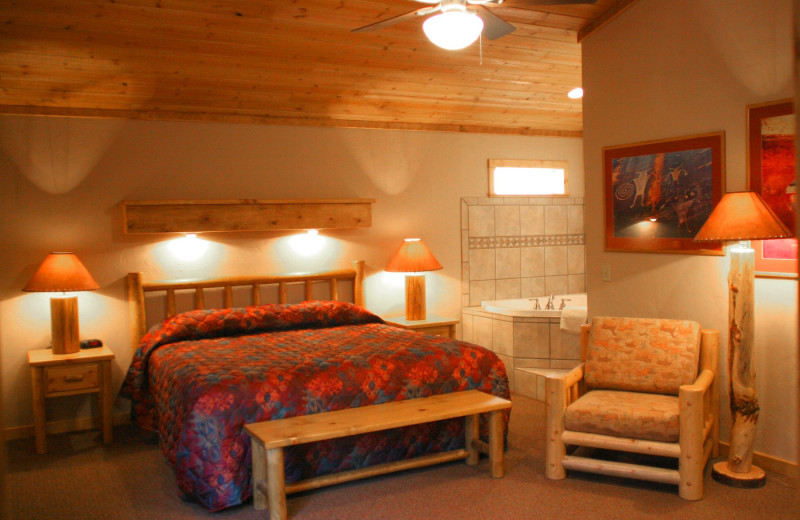 Jacuzzi suite at Red Cliffs Lodge.
