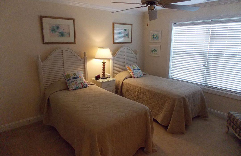 Rental bedroom at Ocean Isle Beach Realty.