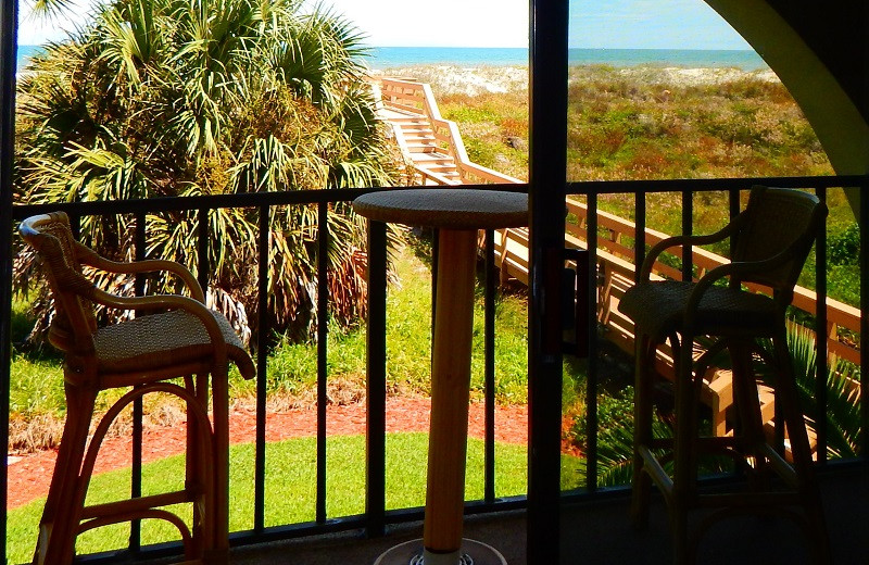 Rental balcony at Family Sun Vacation Rentals.