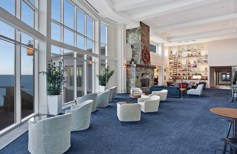 Lobby at Cliff House Maine.