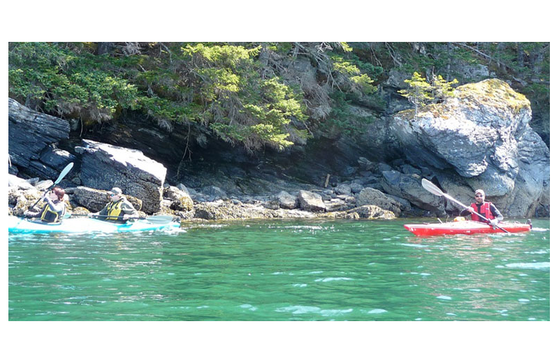 Kayaking at Afognak Wilderness Lodge.