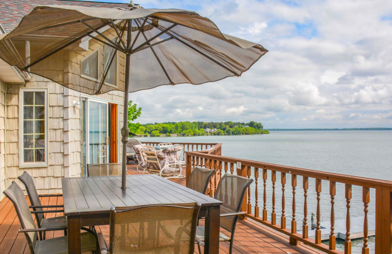 Rental deck at Finger Lakes Premiere Properties.