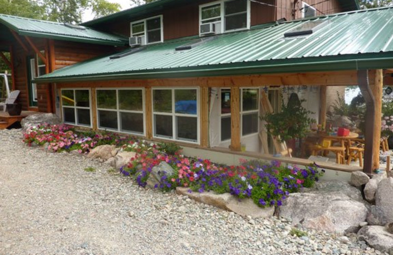 Lodge exterior at Moose Track Adventures Resort.