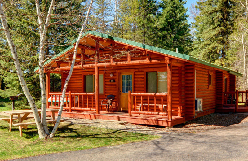 Cabin exterior at North Forty Resort.