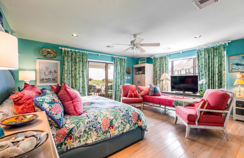 Rental bedroom at Gary Greene Vacation Rentals.