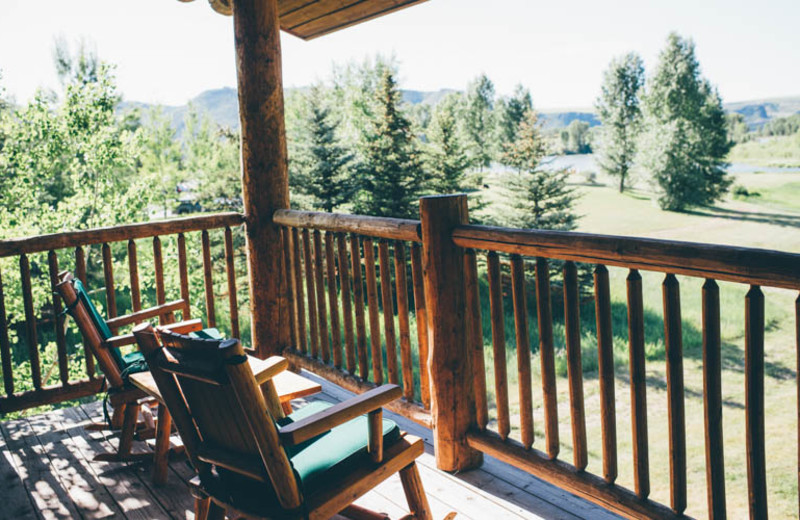 Deck view at South Fork Lodge.