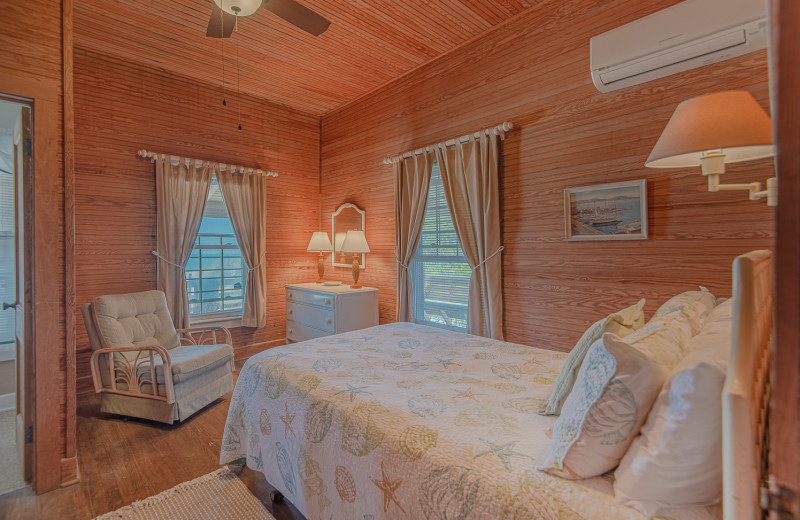 Rental bedroom at Joe Lamb Jr. & Associates Vacation Rentals.