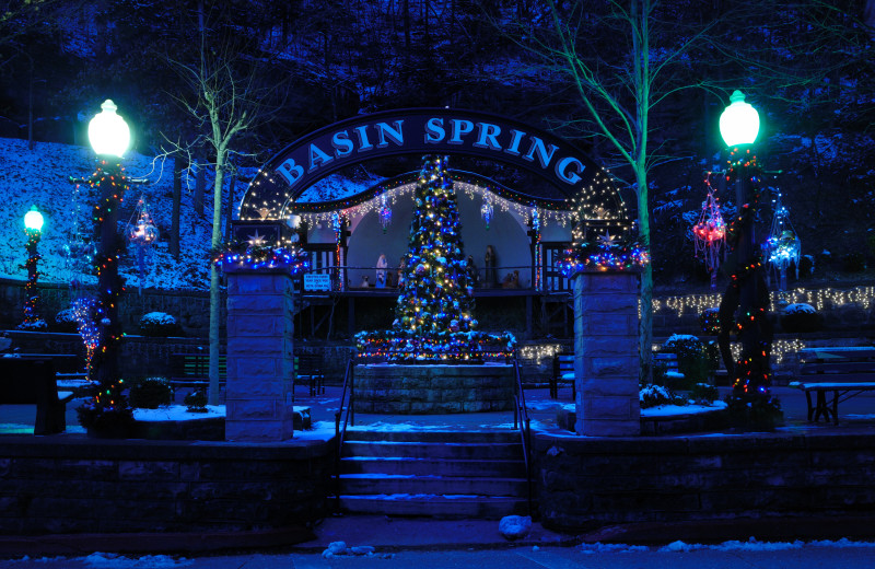 Holiday decor at 1905 Basin Park Hotel.