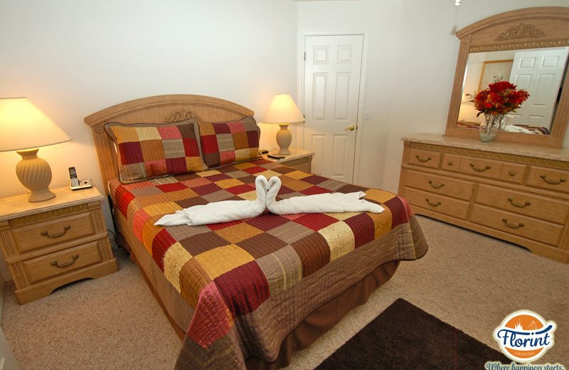 Rental bedroom at Florint Vacations.