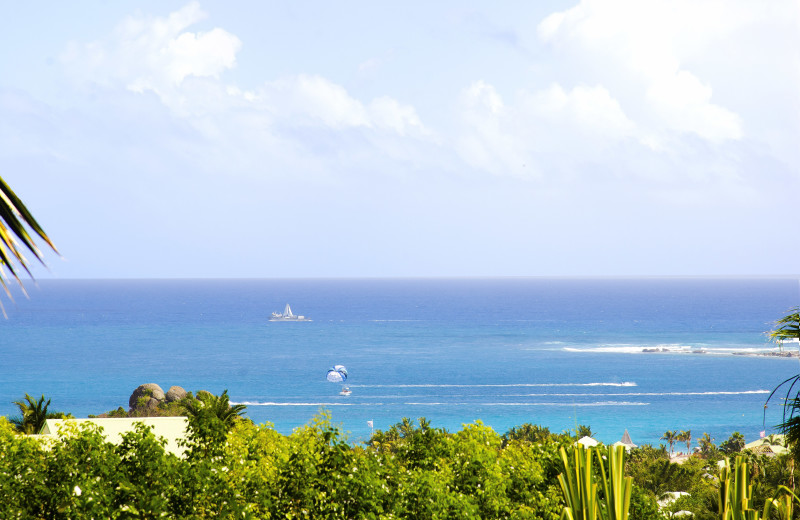 Beach view at Island Properties Luxury Rentals.