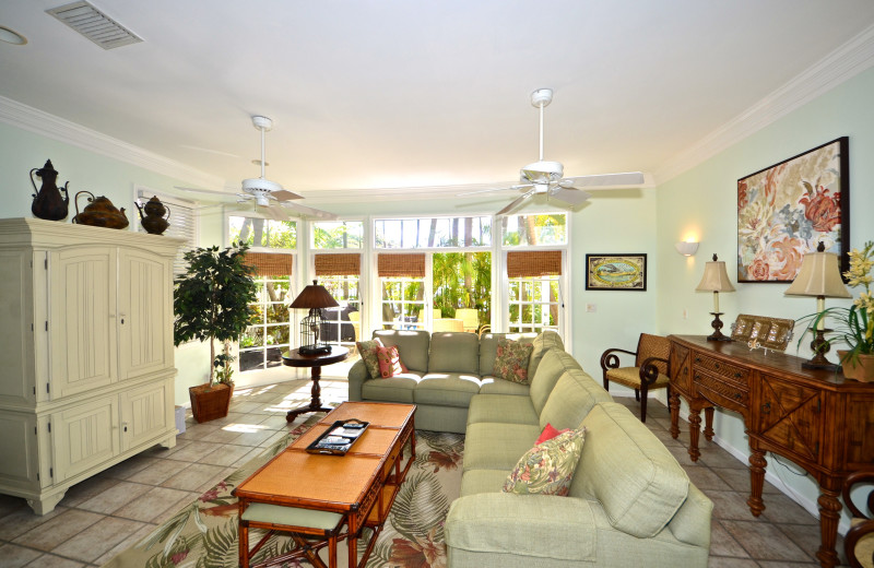 Rental living room at Key West Vacation Rentals.