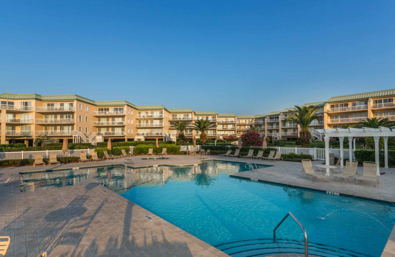 Outdoor pool at Real Escapes Properties - St. Simons Grand 307.