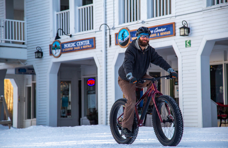 Fat biking at Waterville Valley.