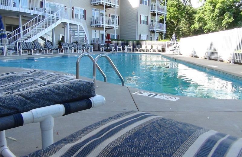 Relax by the pool at Delavan Lake Resort.