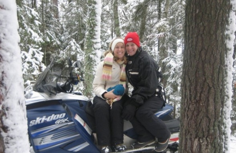 Snowmobiling at The Conger Collection.