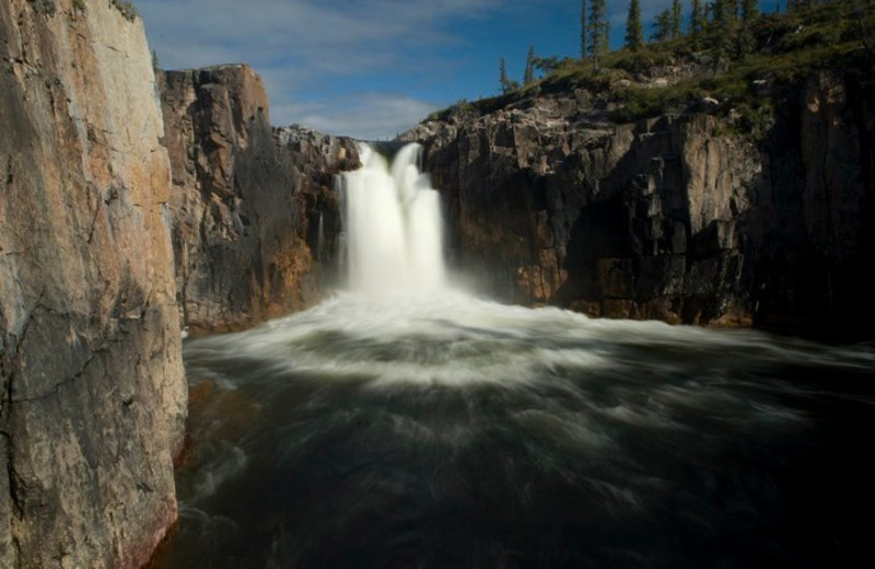 Waterfall at Plummer's Arctic Fishing Lodges.